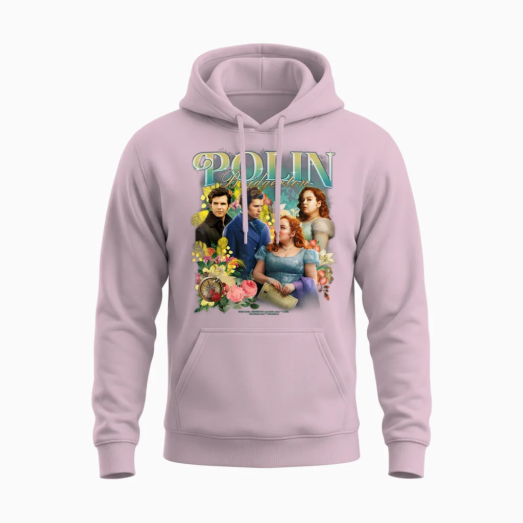 Bridgerton Polin Bridgerton Vintage Unisex Hoodie in Light Pink