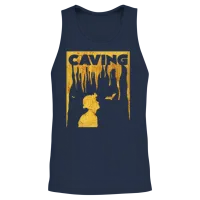Caving Unisex Tank Top - Navy – 2