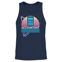 Accountant Accounting Cpa Retro Unisex Tank Top - Navy – 2