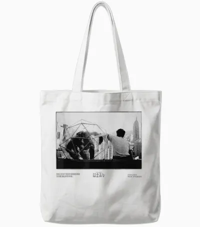 Du Brauchst Nur Jemanden Tote Bags - White