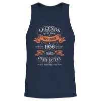 1956 Year Birthday Since September 1956 Unisex Tank Top - Navy – 2