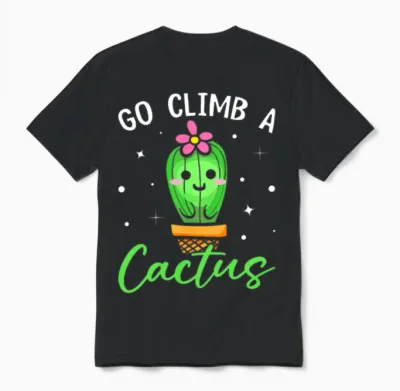 Funny Succulent Unisex T-Shirt - Black