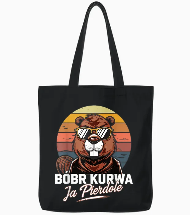 Bober Kurwa Meme Polen Biber Kostüm Lustig Ja Pierdole Bóbr Tote Bags in Black