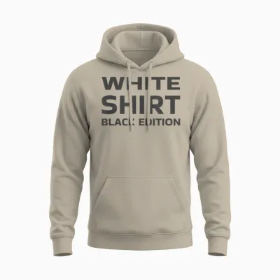 White Shirt Black Edition White Shirt Black Edition Unisex Hoodie - Sand