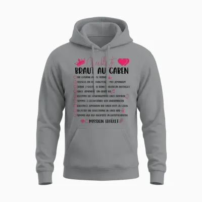 Checkliste Der Jga Braut Für Den Junggesellinnenabschied Unisex Hoodie - Sport Grey