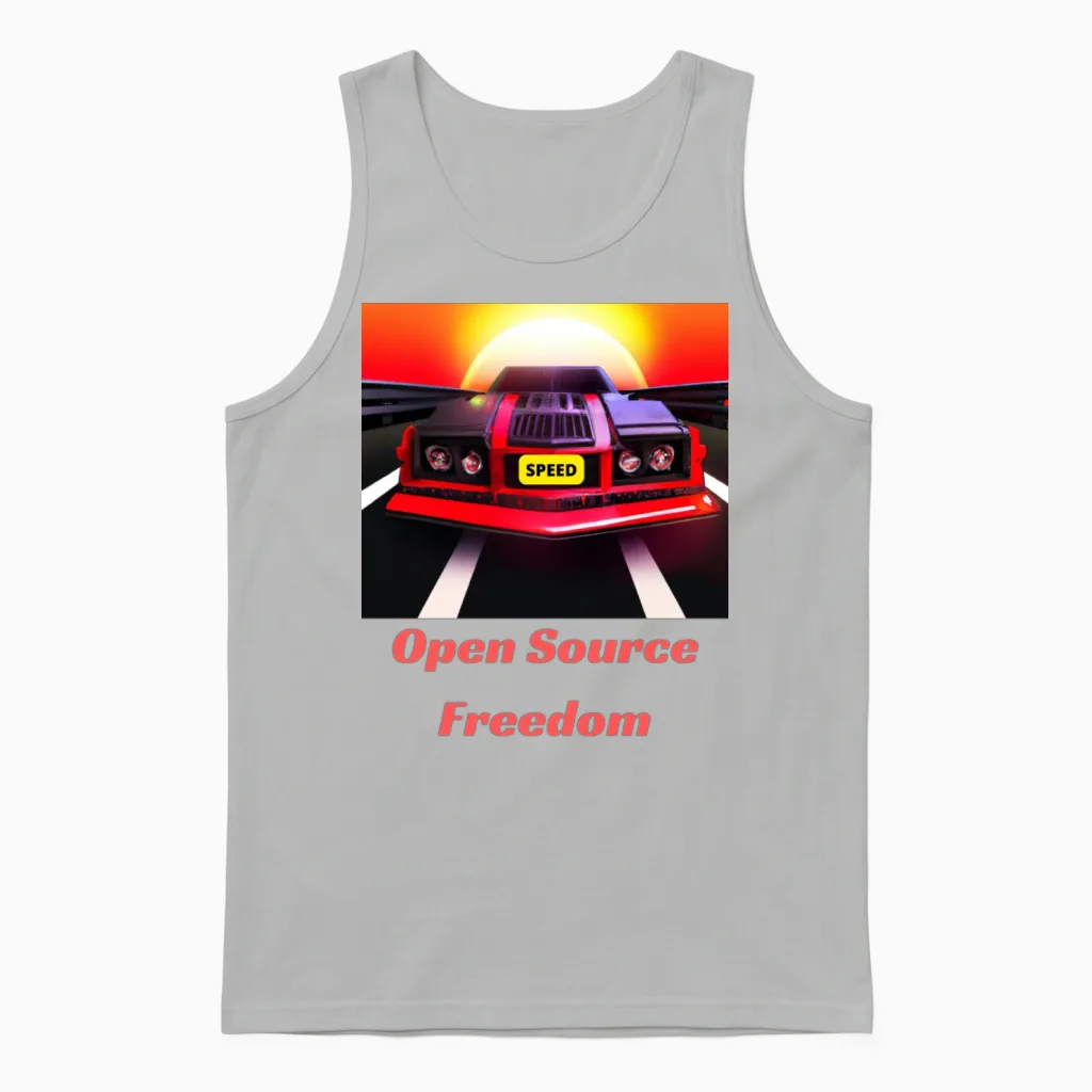 Open Source Freedom Patriotic & 4th of July Gift Unisex Tank Top in Ash