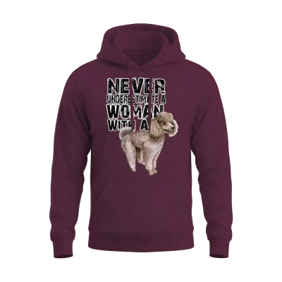 Poodle Never Underestimate Unisex Hoodie - Maroon