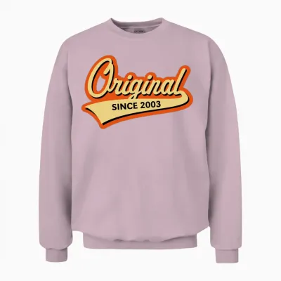 Original Since 2003 (year of Birth, Birthday / 3c) Unisex Sweatshirt - Light Pink