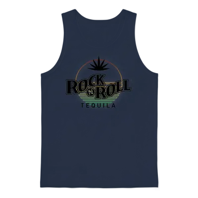 Rock N Roll Tequila Third Collection Unisex Tank Top - Navy