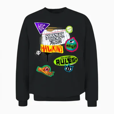 Stranger Things Tales from '85 Scrapbook Icons Unisex Sweatshirt - Black