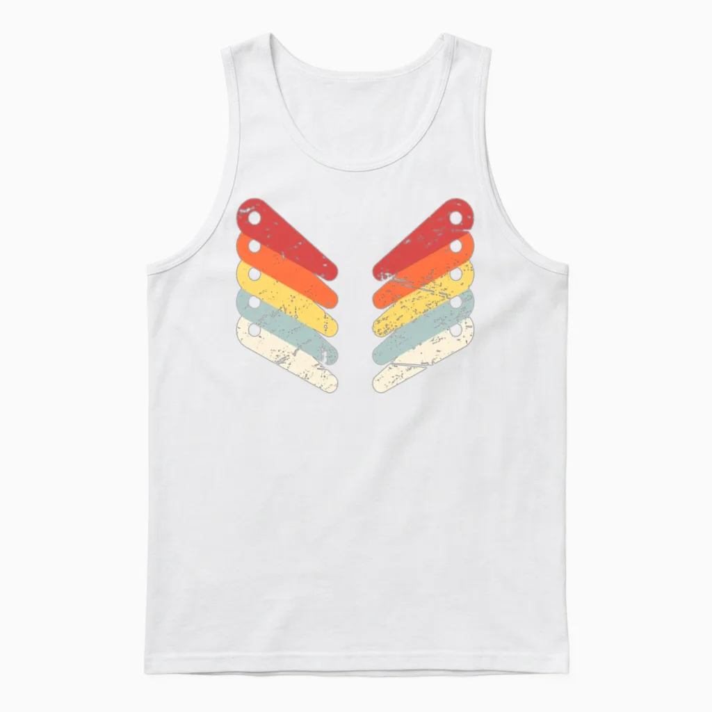 Premium Vintage Retro Pinball Unisex Tank Top in White