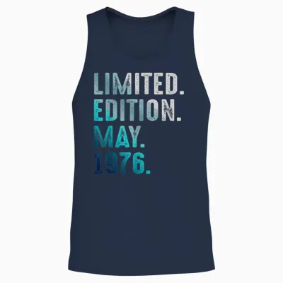 édition Limitée Mai 1976 Retro Vintage 1976 Unisex Tank Top - Navy