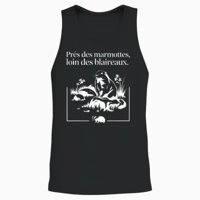 Marmots Badger Camping Forest Mountain Unisex Tank Top - Black