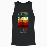 Vintage 1975 Original Parts Unisex Tank Top in Black - 2