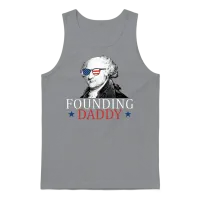 Founding Daddy John Adams 4th of July Unisex Tank Top - Sport Grey – 1
