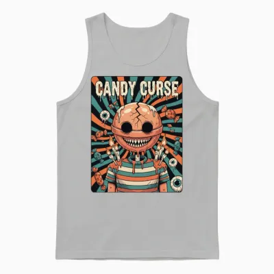 Candy Curse Unisex Tank Top - Ash