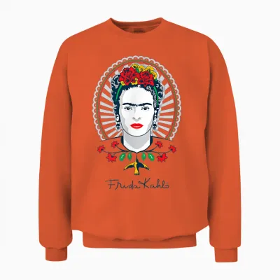 Frida Kahlo Art Muse Surrealismus Feminismus Papl1688 Unisex Sweatshirt - Orange