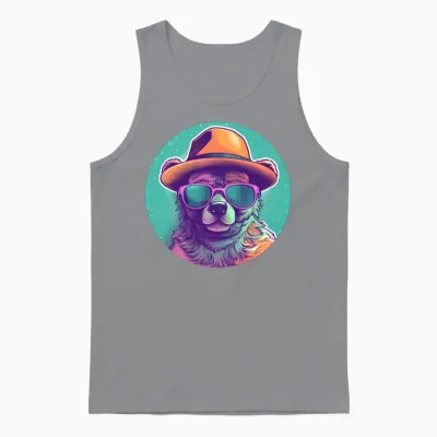 Retro Bear Lovers Unisex Tank Top - Sport Grey