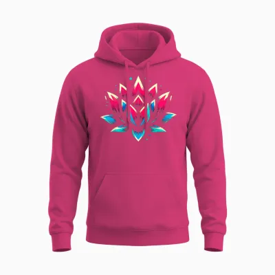 Symbole De Fleur De Lotus Cool Dans Le Style Artistique Graffiti Homme Femme Unisex Hoodie - Heliconia