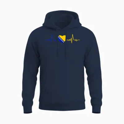 Bosnien Love Bosnien Flagge Bosnien Flagge Für Bosnier Mit Herz Unisex Hoodie - Navy