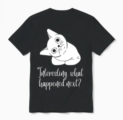 Funny Kitten Unisex T-Shirt - Black