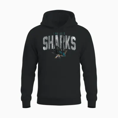 San Jose Sharks Nhl-Hockey Mit Vintage-Logo Unisex Hoodie - Black