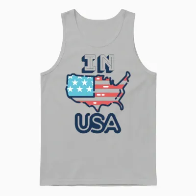 In, Usa, Indiana Unisex Tank Top - Ash