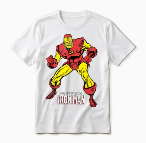Marvel Comics Iron Man Pose Unisex T-Shirt in White