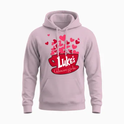 Gilmore Girls Luke's Cup Valentine Unisex Hoodie - Light Pink