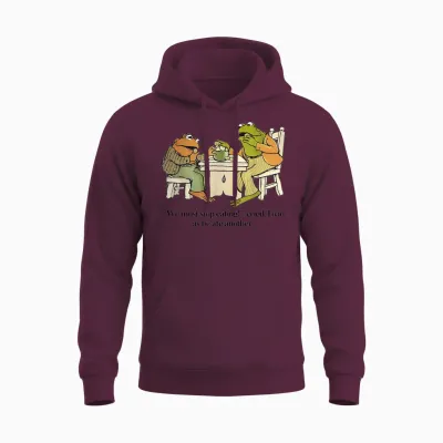 We Must Tee Stop Eating Toad as He Ate Another Frog Men Unisex Hoodie - Maroon