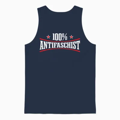 Anti-Racism Human Right Punk T-Shirt, Black Unisex Tank Top - Navy