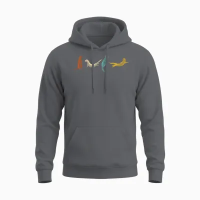 Otter Retro Vintage Unisex Hoodie - Charcoal