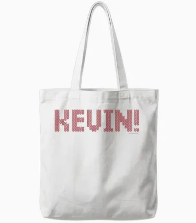 Home Alone 2 “kevin!” Holiday Christmas Sweater Pattern Tote Bags - White
