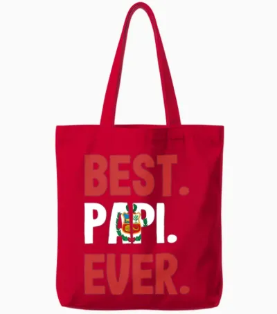 Funny Peruvian Peru Lover Gift Tote Bags - Red