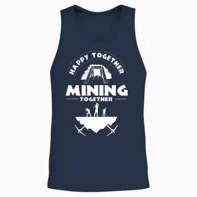 Gold Mining Miner Unisex Tank Top - Navy