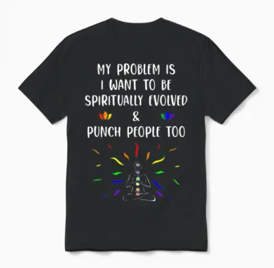 Spiritual but Hood Unisex T-Shirt - Black