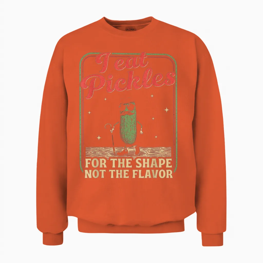 Peinliches Shirt Lustig Unangemessene Pickle Adult Humor Unisex Sweatshirt in Orange