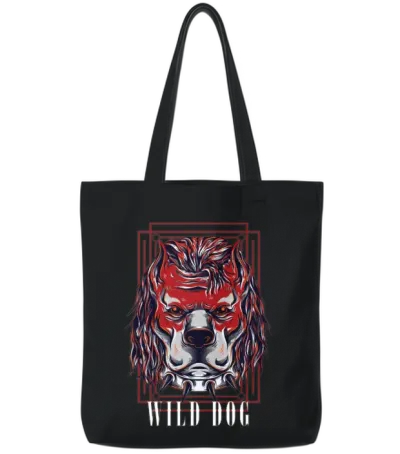 Rebel Dog Tote Bags - Black