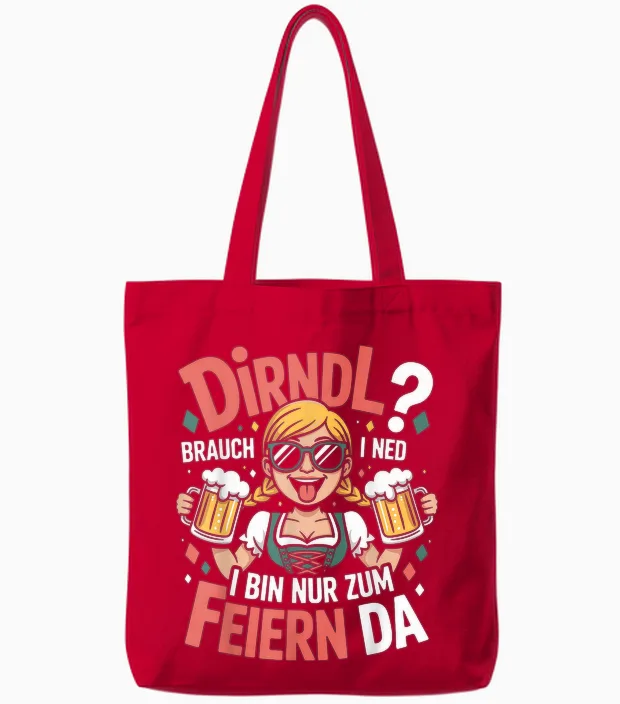 Passend Für Oktoberfest Outfit Damen Trachtenshirt Trachten Tote Bags in Red