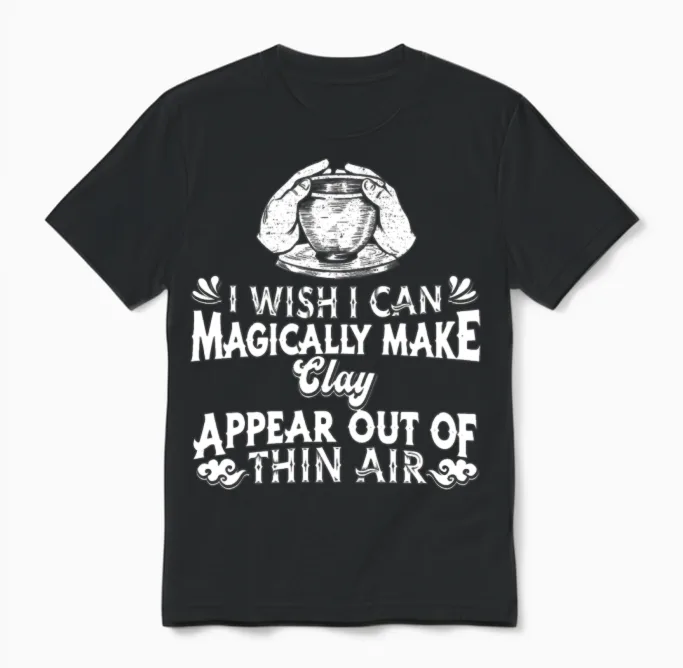 Pottery Funny Unisex T-Shirt in Black