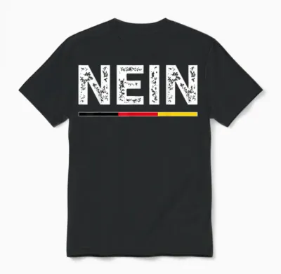 Nein German No Saying Funny Germany Vintage Oktoberfest Unisex T-Shirt - Black