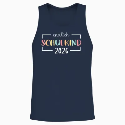 Kinder Schule Erstklässler Einschulung - Endlich Schulkind 2026 Unisex Tank Top - Navy