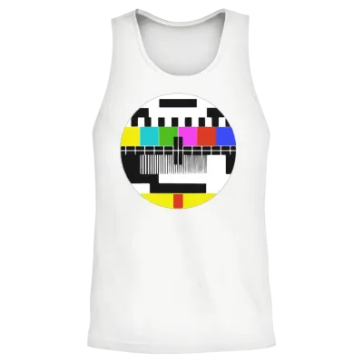 No Broadcasting Signal Unisex Tank Top - White