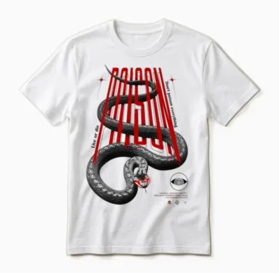 Poison Modern Streetwear Unisex T-Shirt - White