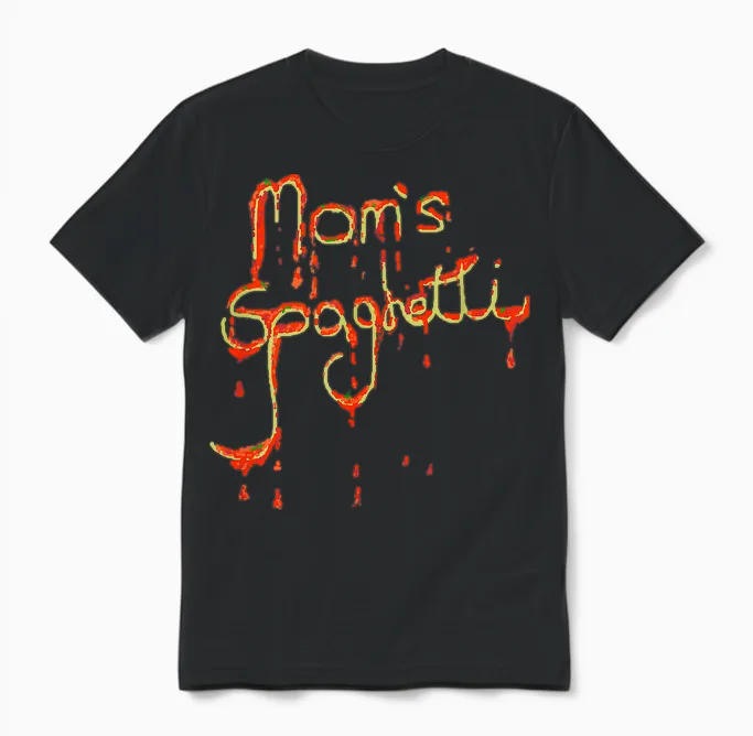 Mom's Spaghetti Mom Unisex T-Shirt in Black