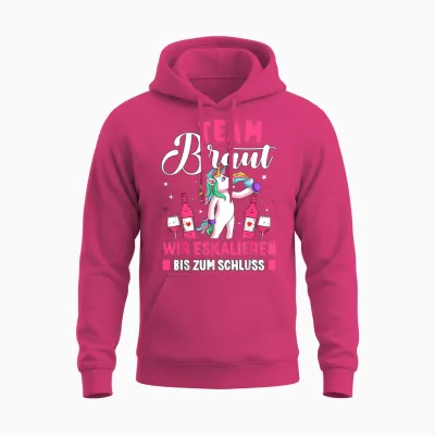 Team Braut T-Shirt Jga Women's T-Shirt Hen Night T-Shirt, Black Unisex Hoodie - Heliconia