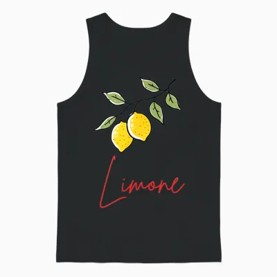Limone Zitronen Design, Illustration Sommer Obst Motiv Unisex Tank Top - Black
