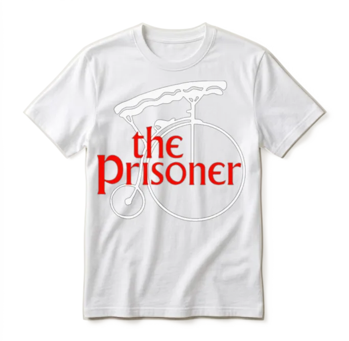 The Prisoner Number 6 Penny Farthing Unisex T-Shirt - White