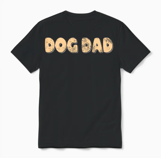 Dog Dad Unisex T-Shirt in Black