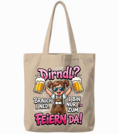 Trachten T-Shirt Damen Trachtenshirt Passend Für Oktoberfest Tote Bags - Natural